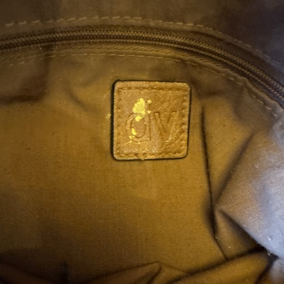 DV Dolce Vita Brown Faux Leather Studded Grommet Backpack Boho Foldover Bag - Picture 3 of 4